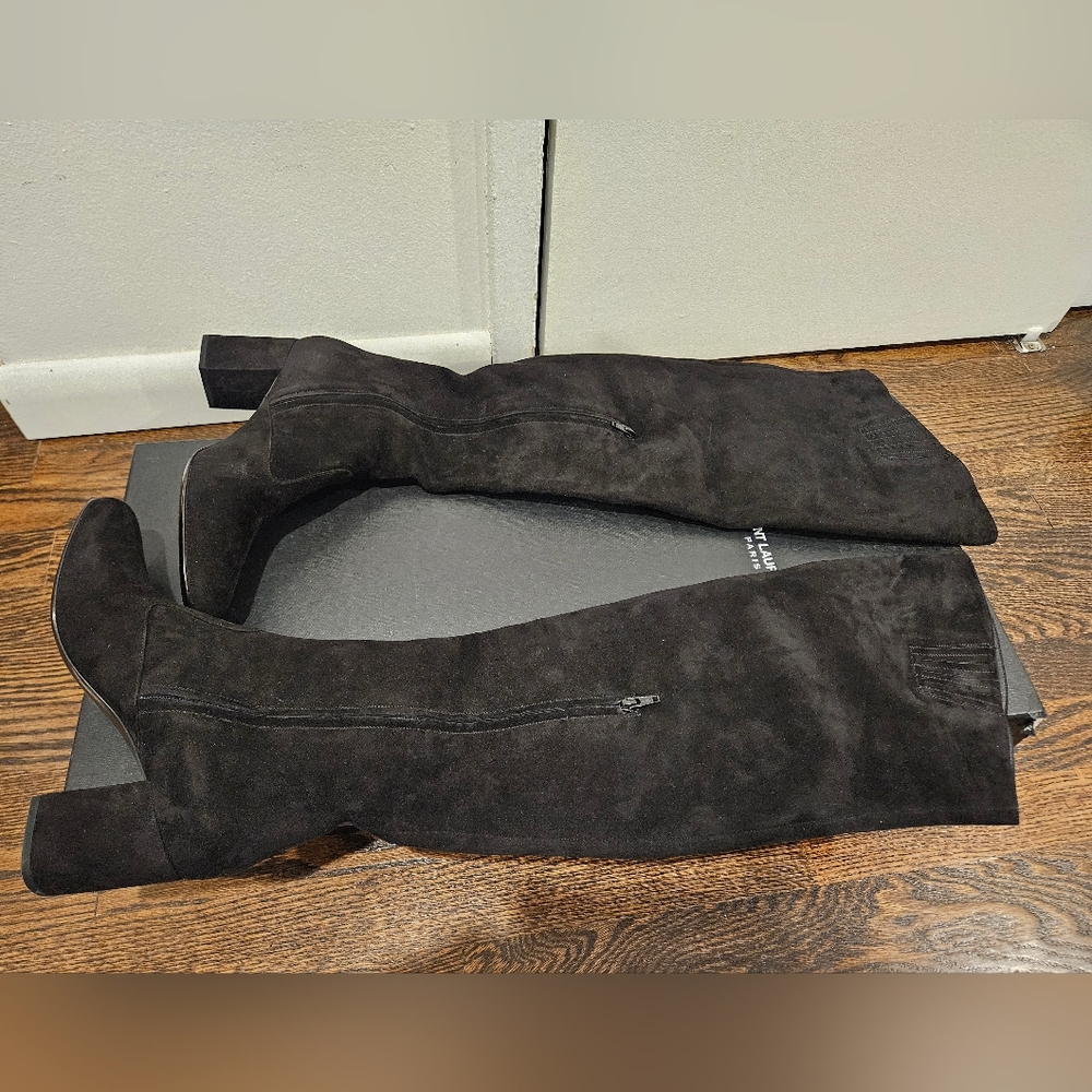 Saint Laurent Mid Heel Knee High Boot